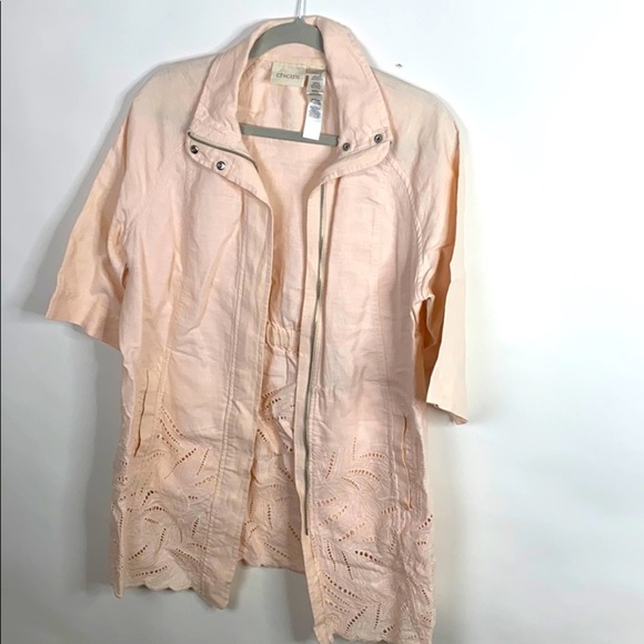 Blush Pink Cut Out Jacket - Picture 1 of 4